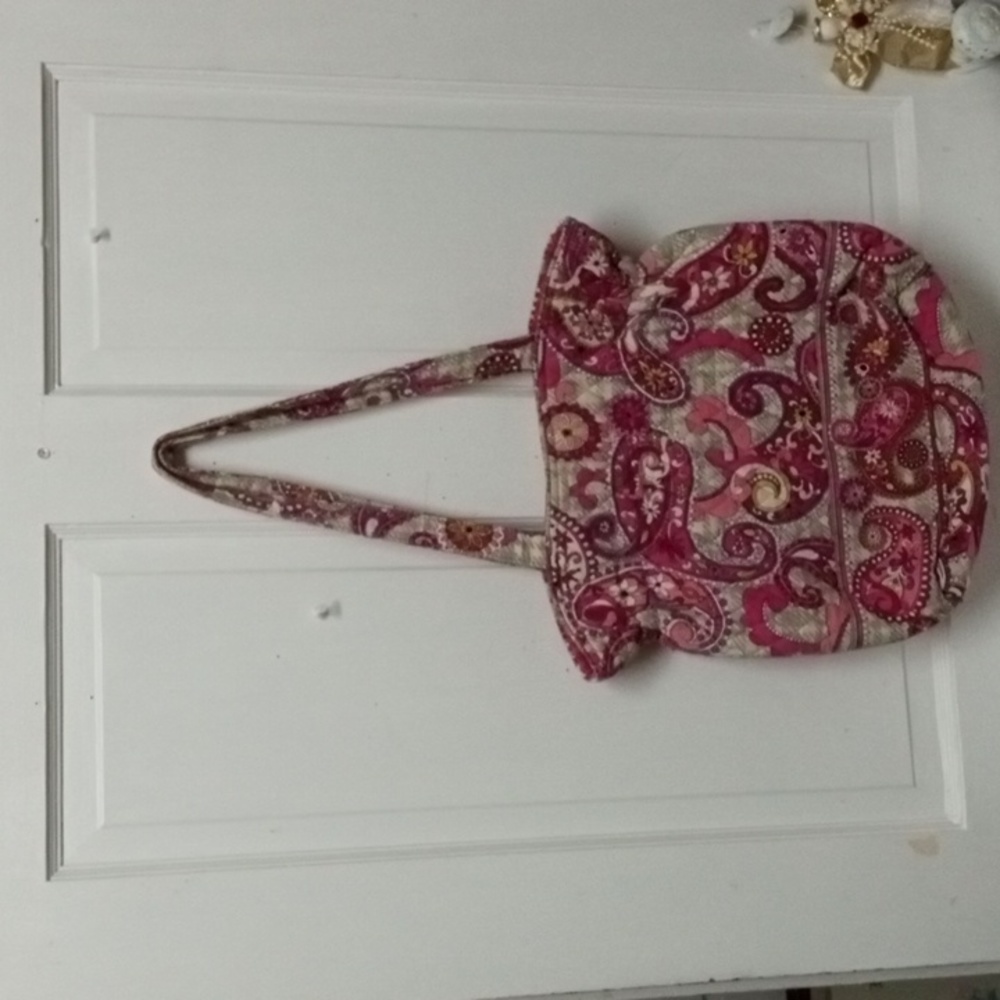 Vera Bradley Women's Pink Quitted Shoulder Purse - Picture 9 of 10